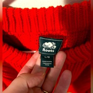 Roots Red Cotton Sweater